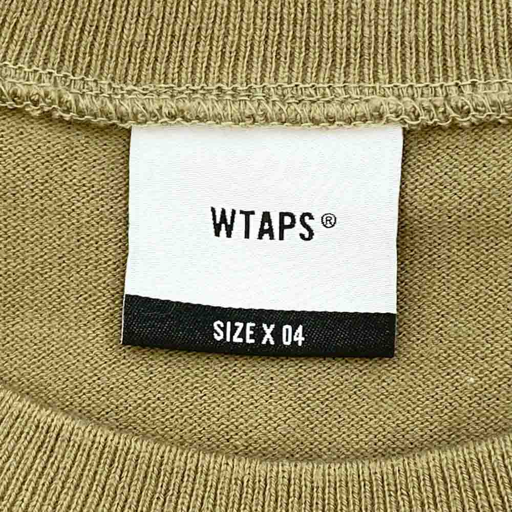 WTAPS ダブルタップス 20SS VATOS TEE ボーダー Tシャツ 半袖カットソー カーキ系 ベージュ系 4【中古】