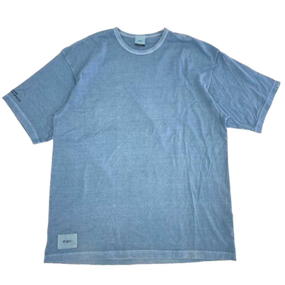 WTAPS ダブルタップス 20SS 201ATDT-CSM09 GPS DESIGN SS TEE クルーネック Tシャツ 半袖カットソー ライトブルー系 04【中古】
