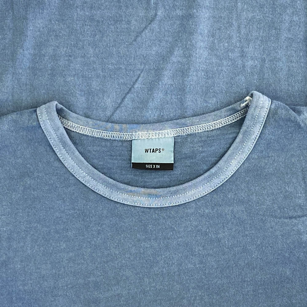 WTAPS ダブルタップス 20SS 201ATDT-CSM09 GPS DESIGN SS TEE クルーネック Tシャツ 半袖カットソー ライトブルー系 04【中古】