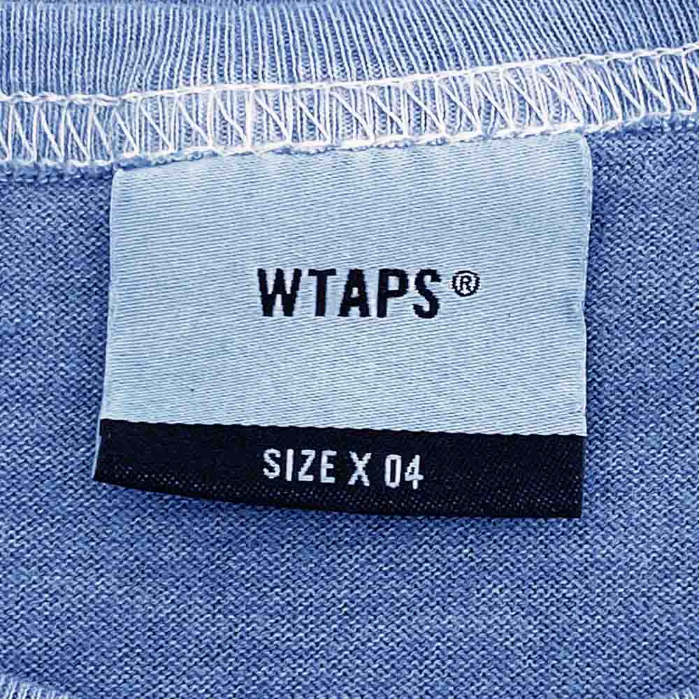 WTAPS ダブルタップス 20SS 201ATDT-CSM09 GPS DESIGN SS TEE クルーネック Tシャツ 半袖カットソー ライトブルー系 04【中古】