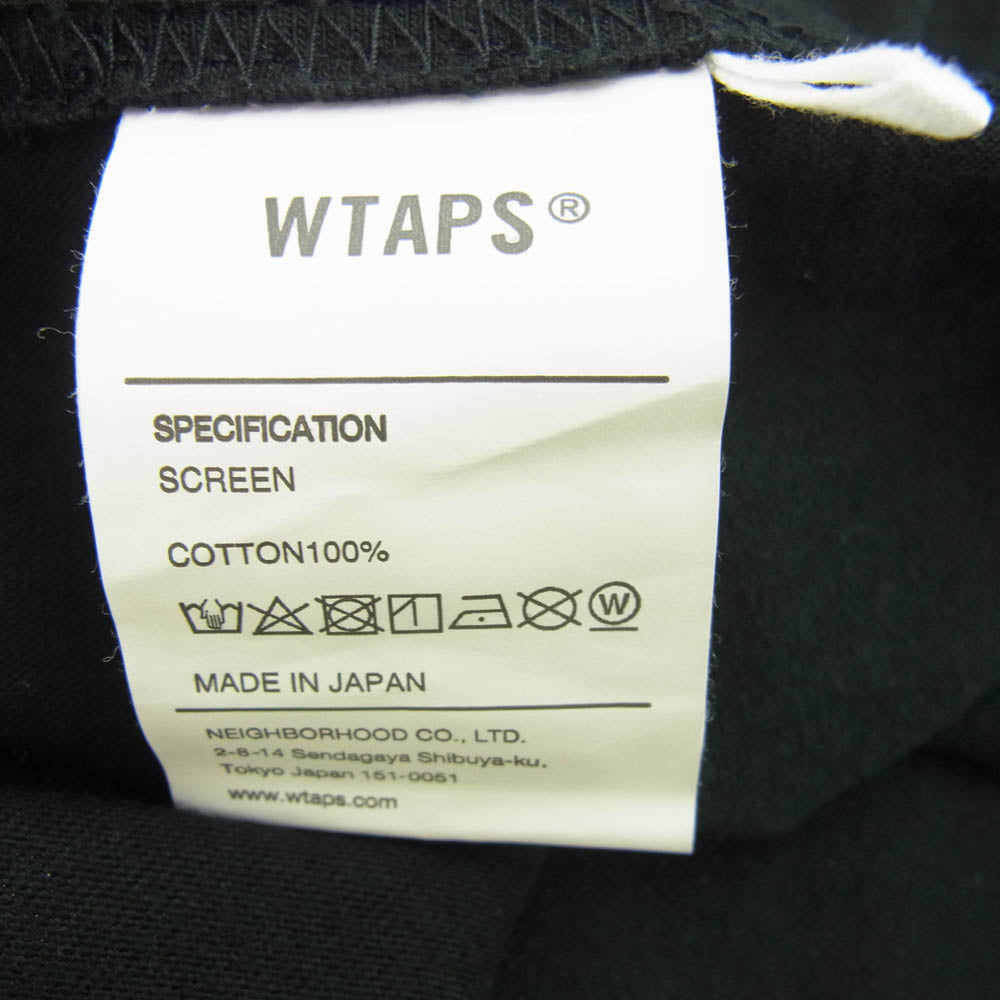 WTAPS ダブルタップス 22SS 221PCDT-ST05S MON SCREEN TEE モン スクーリン ロゴ Tシャツ 半袖カットソー ブラック系 04【中古】