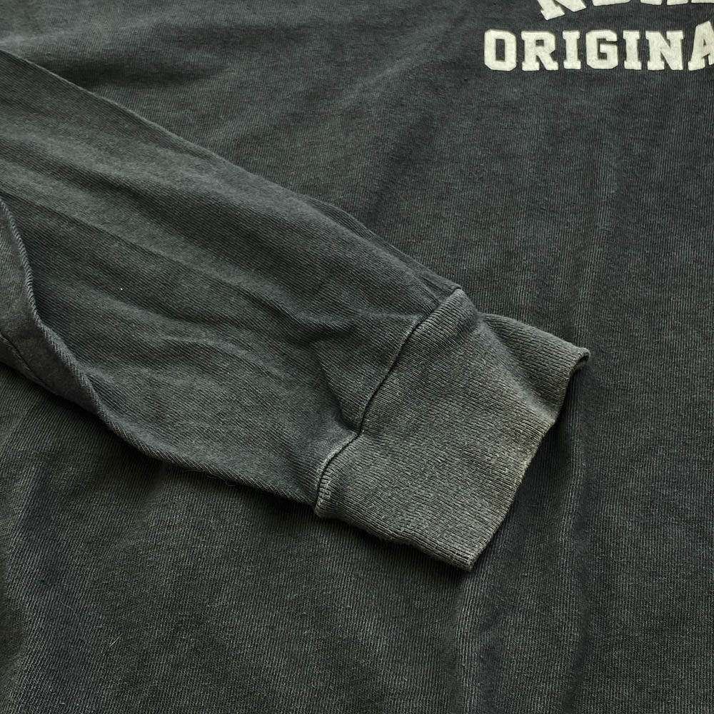 NEIGHBORHOOD ネイバーフッド 22SS 221OKNH-CSM04 SULFUR DYE C-CREW ロゴプリント ロングスリーブ Tシャツ 長袖カットソー グレー系 L【中古】