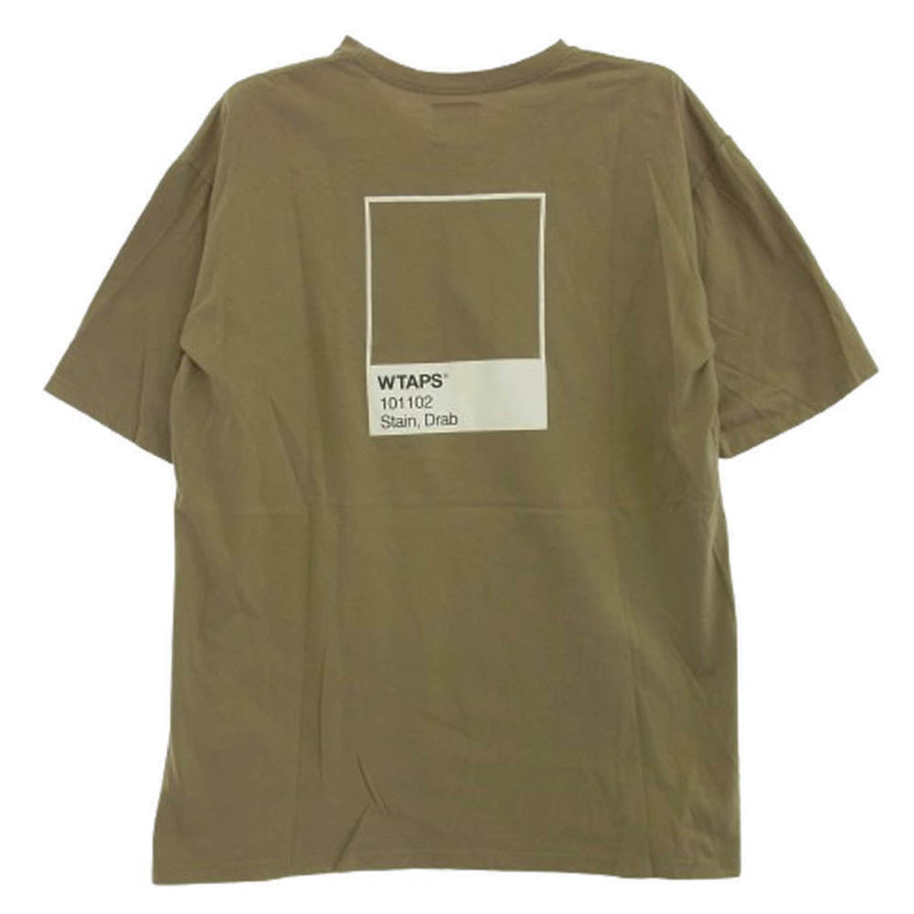 WTAPS ダブルタップス 20SS 201PCDT-ST04S FADED TEE バックプリント Tシャツ 半袖カットソー ベージュ系 05【中古】