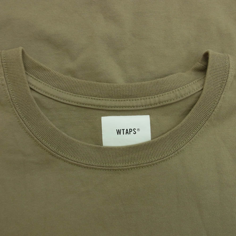 WTAPS ダブルタップス 20SS 201PCDT-ST04S FADED TEE バックプリント Tシャツ 半袖カットソー ベージュ系 05【中古】