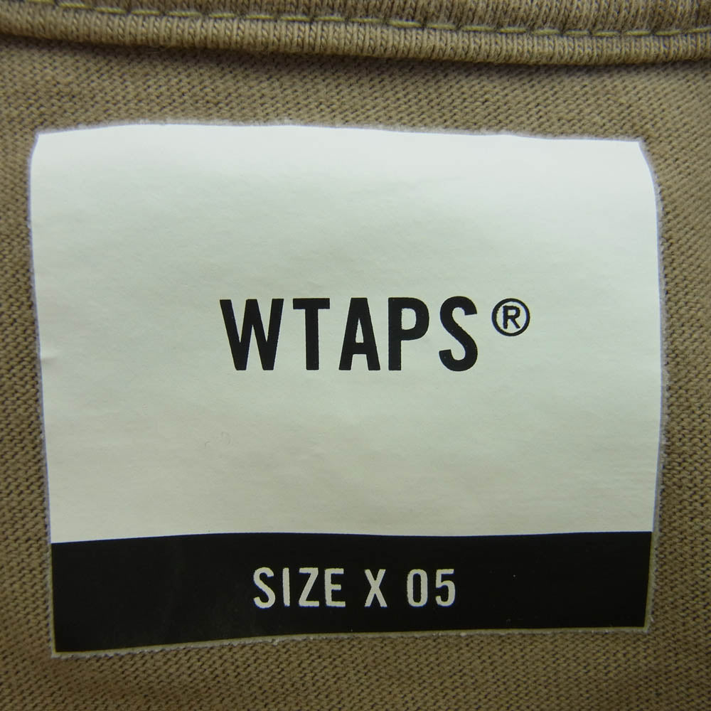 WTAPS ダブルタップス 20SS 201PCDT-ST04S FADED TEE バックプリント Tシャツ 半袖カットソー ベージュ系 05【中古】