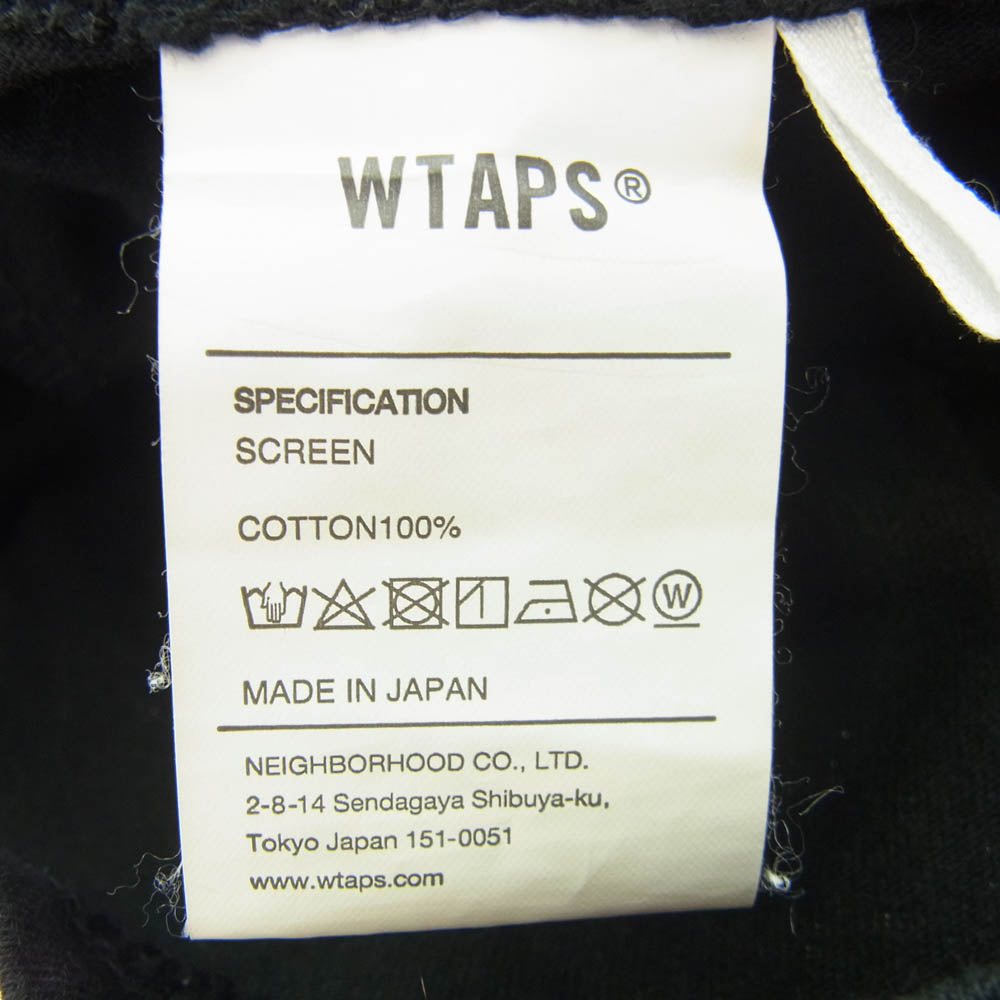 WTAPS ダブルタップス 20SS SCCREEN TEE バックプリント Tシャツ 半袖カットソー ブラック系【中古】