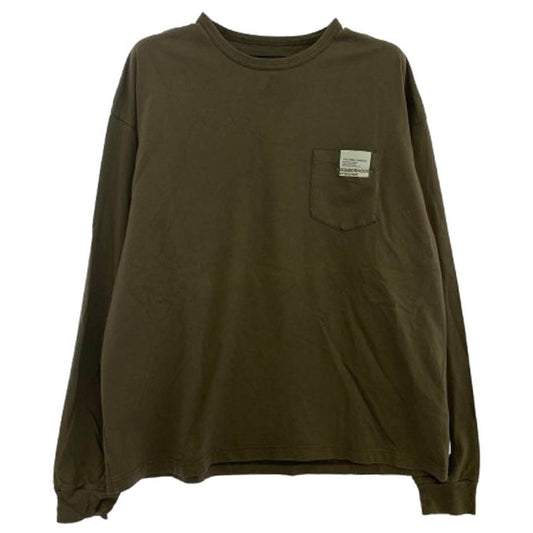 NEIGHBORHOOD ネイバーフッド 23SS 231FPNH-CSM03 CLASSIC-P CREWNECK LS ポケット ロングスリーブ Tシャツ 長袖カットソー ブラウン系 XL【中古】
