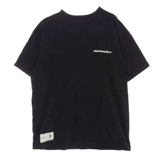 DESCENDANT ディセンダント 22SS 221ATDS-STM10S UNBEATEN by RAIN&WIND UPWIND SS アップウィンド バック ロゴ プリント 半袖 Tシャツ ブラック系 35【中古】