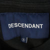 DESCENDANT ディセンダント 22SS 221ATDS-STM10S UNBEATEN by RAIN&WIND UPWIND SS アップウィンド バック ロゴ プリント 半袖 Tシャツ ブラック系 35【中古】