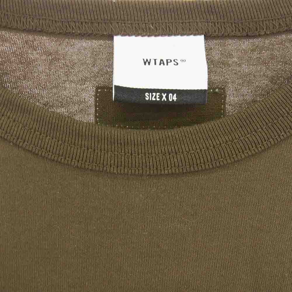 WTAPS ダブルタップス 20AW 202ATDT-CSM08 BLANK LS TEE ポケット ロングスリーブ Tシャツ 長袖カットソー カーキ系 4【中古】