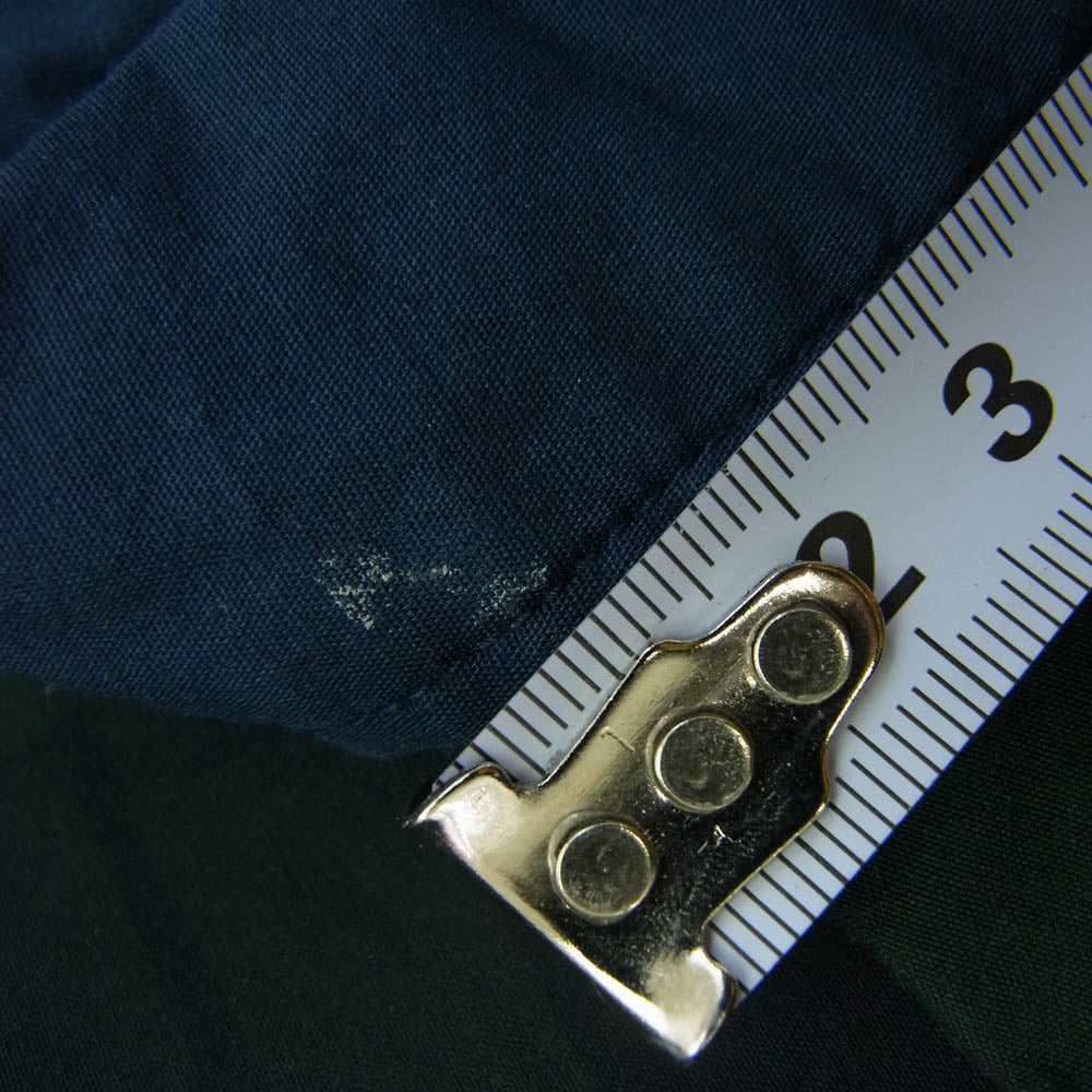 UNDERCOVER アンダーカバー 04405-1 ポケット チェック サイドボタン 半袖 シャツ モスグリーン系 ネイビー系 2【中古】