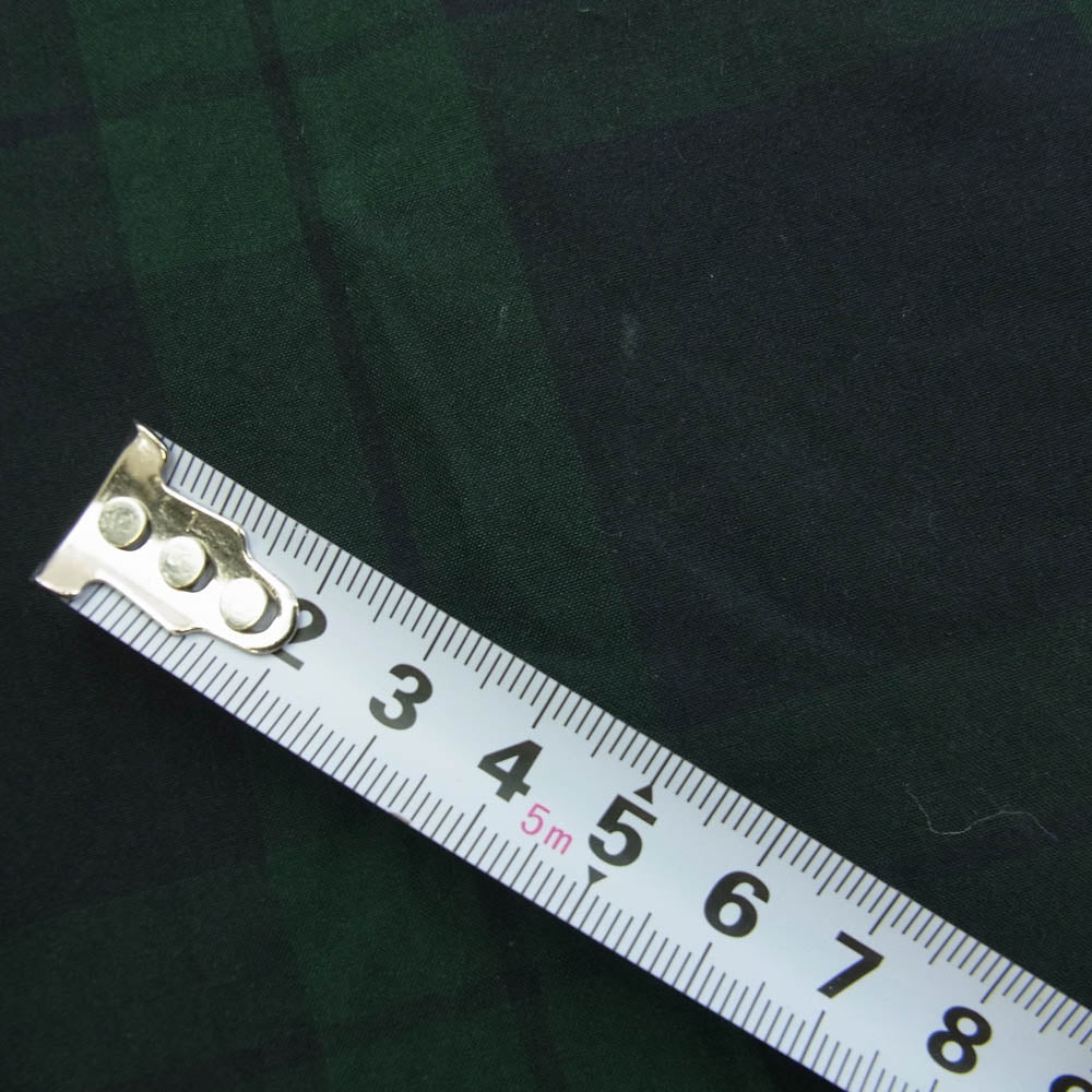 UNDERCOVER アンダーカバー 04405-1 ポケット チェック サイドボタン 半袖 シャツ モスグリーン系 ネイビー系 2【中古】