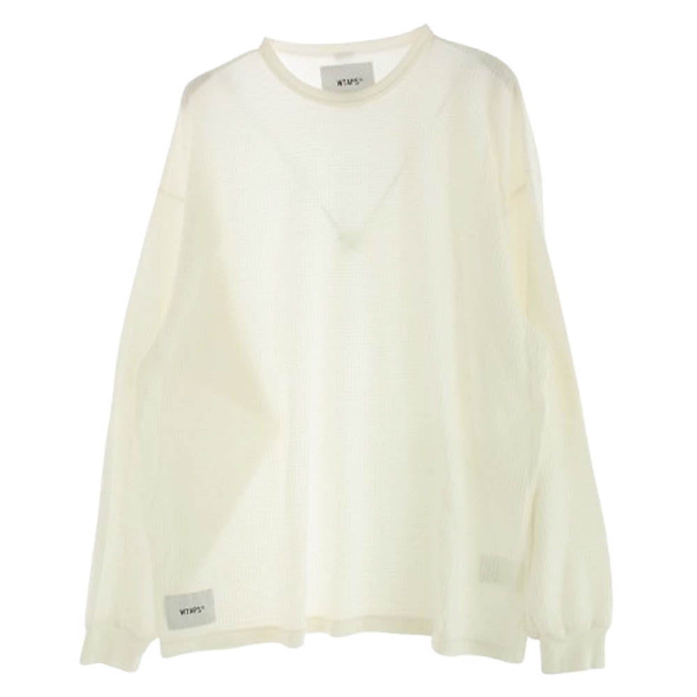 WTAPS ダブルタップス 22AW 222ATDT-CSM27 WAFFLE LS CTPL REGULAR ワッフル ロングスリーブ カットソー ホワイト系 03【中古】