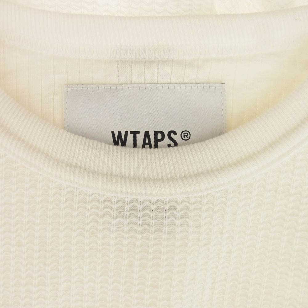 WTAPS ダブルタップス 22AW 222ATDT-CSM27 WAFFLE LS CTPL REGULAR ワッフル ロングスリーブ カットソー ホワイト系 03【中古】