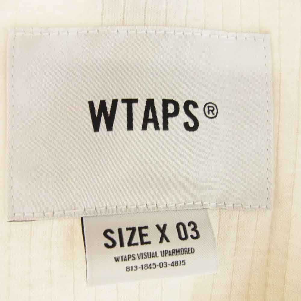 WTAPS ダブルタップス 22AW 222ATDT-CSM27 WAFFLE LS CTPL REGULAR ワッフル ロングスリーブ カットソー ホワイト系 03【中古】