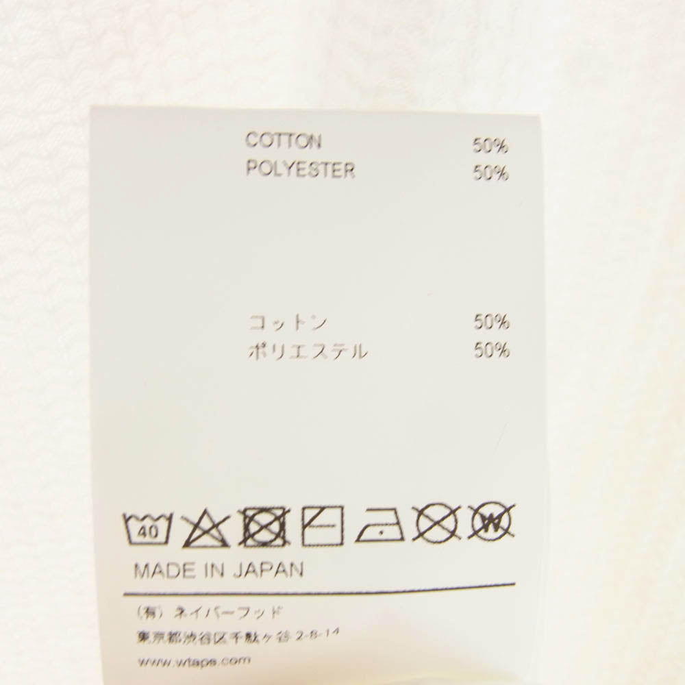 WTAPS ダブルタップス 22AW 222ATDT-CSM27 WAFFLE LS CTPL REGULAR ワッフル ロングスリーブ カットソー ホワイト系 03【中古】