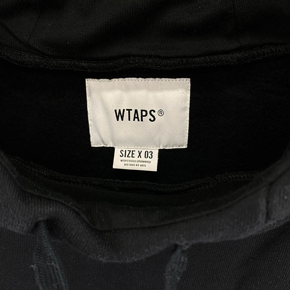 WTAPS ダブルタップス 20AW 202ATDT-CSM30 OG HOODED SWEAT SHIRT ロゴ刺繍 フーデッド スウェット シャツ パーカー ブラック系 3【中古】