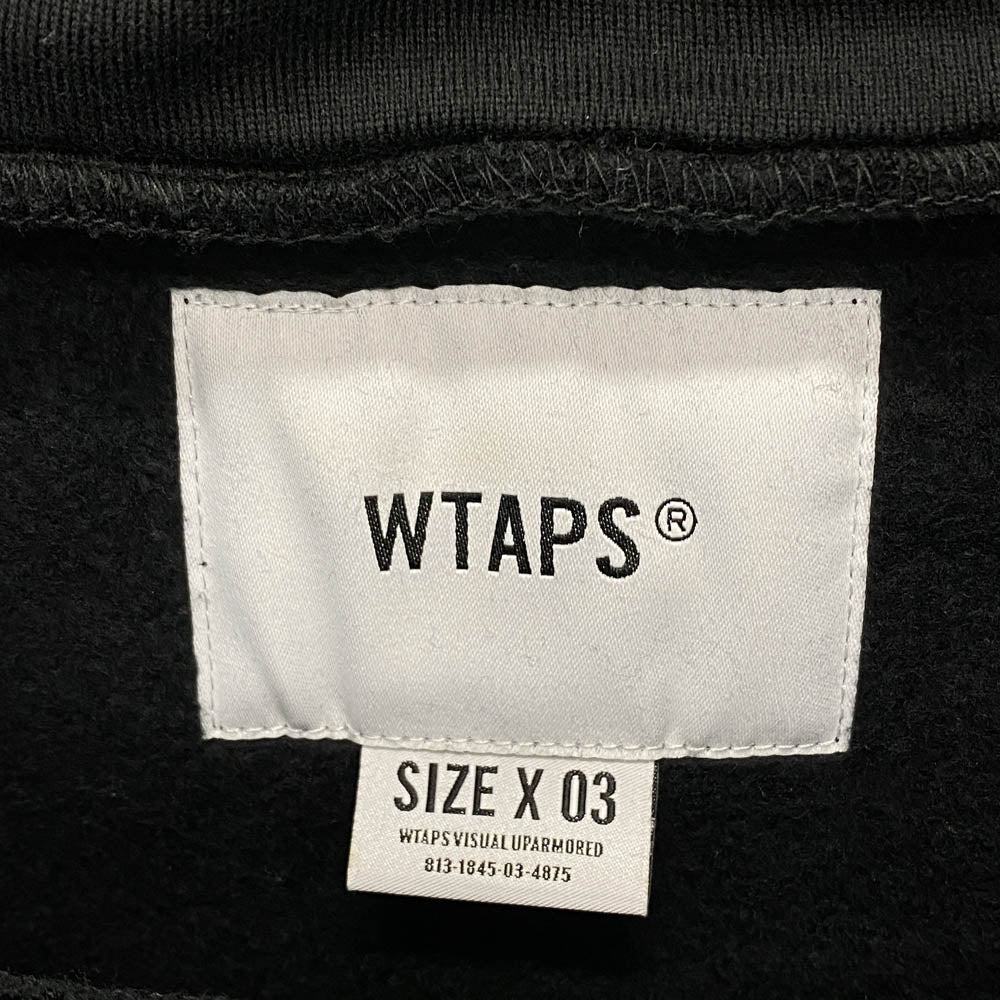 WTAPS ダブルタップス 20AW 202ATDT-CSM30 OG HOODED SWEAT SHIRT ロゴ刺繍 フーデッド スウェット シャツ パーカー ブラック系 3【中古】