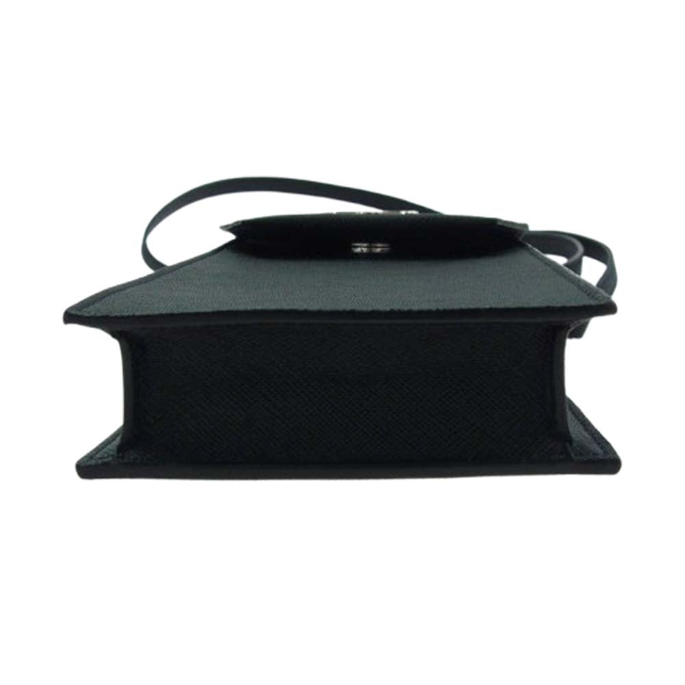 Vivienne Westwood ヴィヴィアンウエストウッド 53030019U SAFFIANO BIOGREEN PHONE BAG スマホ ケース レザー ショルダー バッグ ブラック系【美品】【中古】