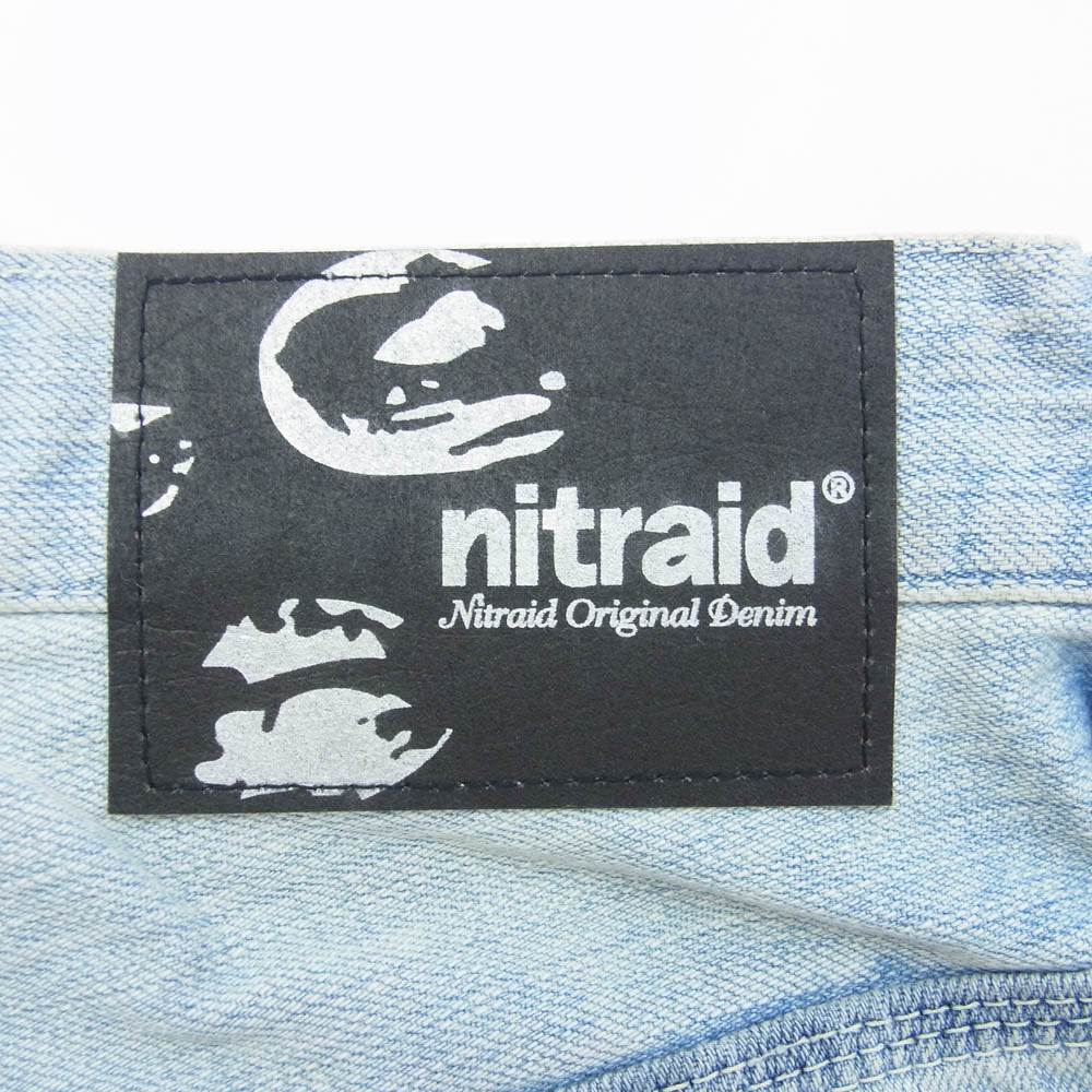 nitraid ナイトレイド ダメージ加工 デニム パンツ インディゴブルー系 L【中古】