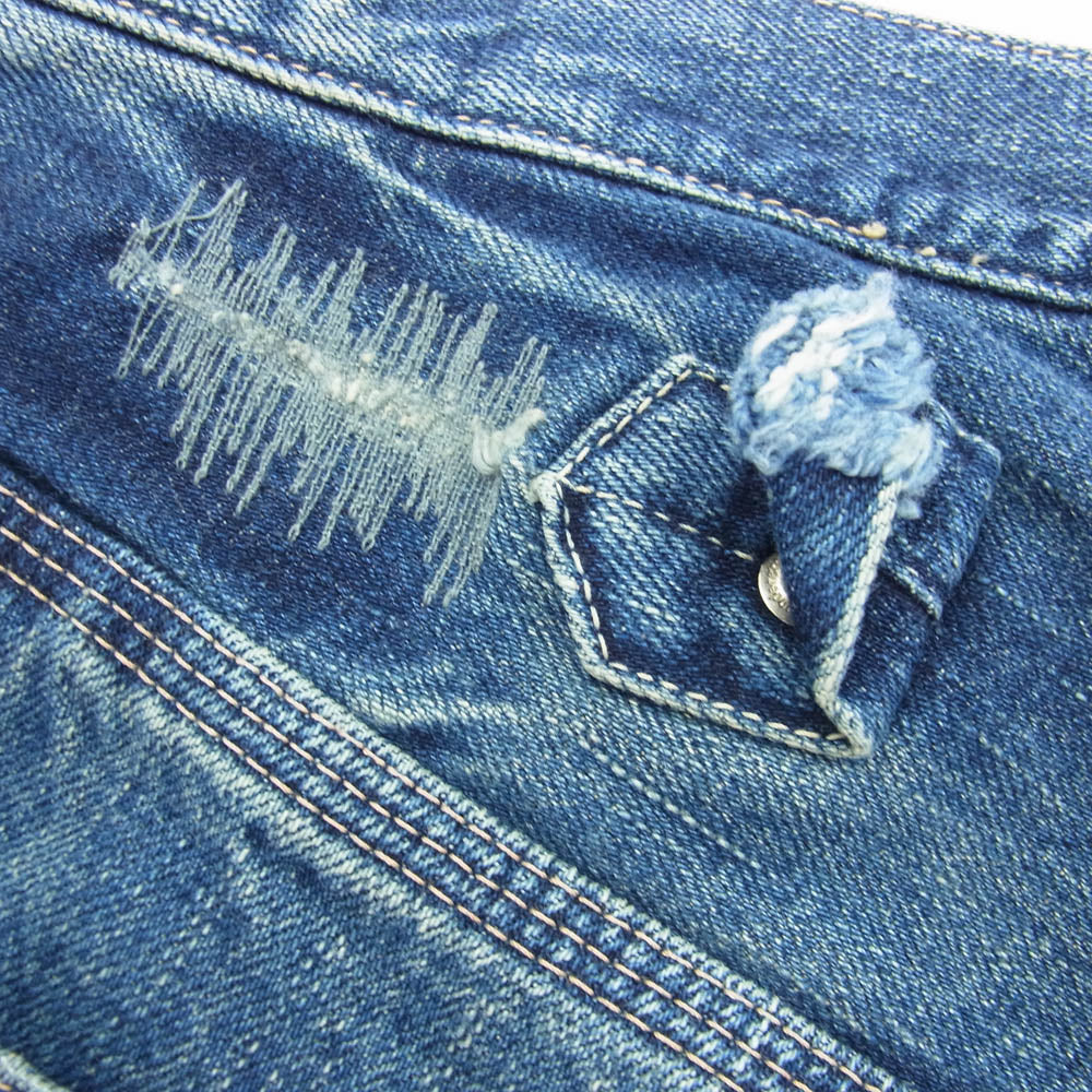 nitraid ナイトレイド ダメージ加工 デニム パンツ シンチベルト