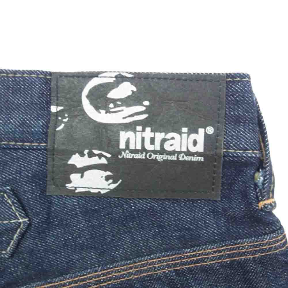 nitraid ナイトレイド NR001-PA02 デニム パンツ シンチベルト ボタンフライ ストレート ジーンズ インディゴブルー系 L【中古】