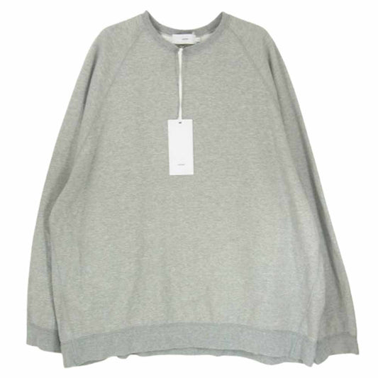 GRAPHPAPER グラフペーパー 23SS GM231-70130 Ultra Compact Terry Crew Neck Sweater ウルトラ コンパクト テリー クルーネック セーター ラグラン スウェット グレー系 F【中古】