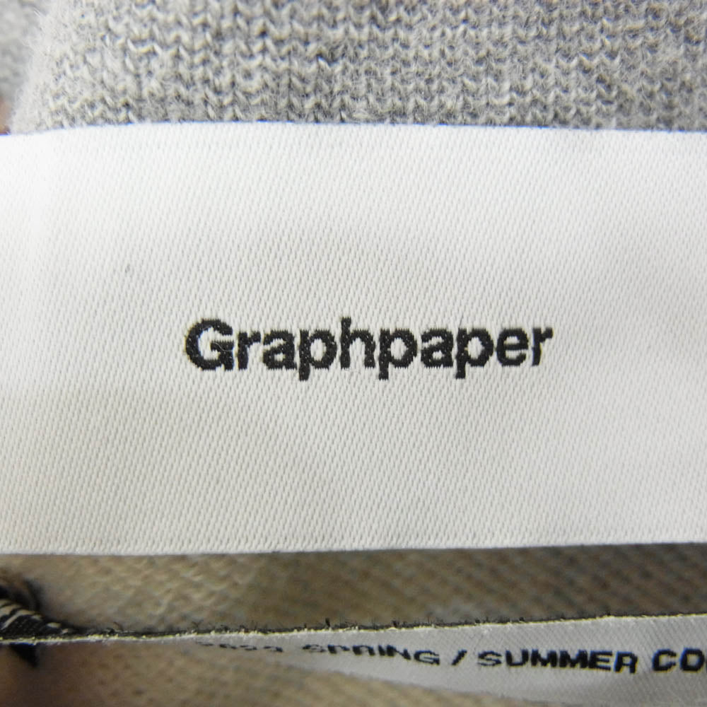 GRAPHPAPER グラフペーパー 23SS GM231-70130 Ultra Compact Terry Crew Neck Sweater ウルトラ コンパクト テリー クルーネック セーター ラグラン スウェット グレー系 F【中古】