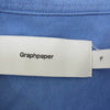 GRAPHPAPER グラフペーパー 23SS GM231-50232B Oversized Band Collar Shirt オーバーサイズ バンドカラー シャツ ブルー系 F【中古】