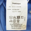 GRAPHPAPER グラフペーパー 23SS GM231-50232B Oversized Band Collar Shirt オーバーサイズ バンドカラー シャツ ブルー系 F【中古】