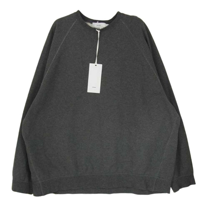 GRAPHPAPER グラフペーパー 23SS GM231-70130 Ultra Compact Terry Crew Neck Sweater ウルトラ コンパクト テリー クルーネック セーター ラグラン スウェット グレー系 F【中古】