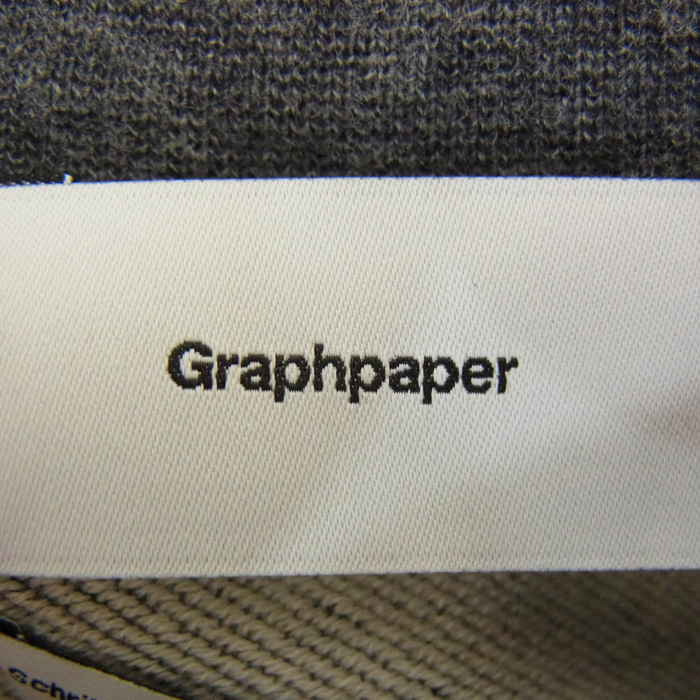 GRAPHPAPER グラフペーパー 23SS GM231-70130 Ultra Compact Terry Crew Neck Sweater ウルトラ コンパクト テリー クルーネック セーター ラグラン スウェット グレー系 F【中古】