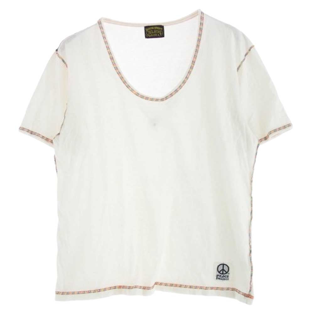 JELADO ジェラード レインボー ステッチ Tシャツ 半袖カットソー オフホワイト系 L【中古】