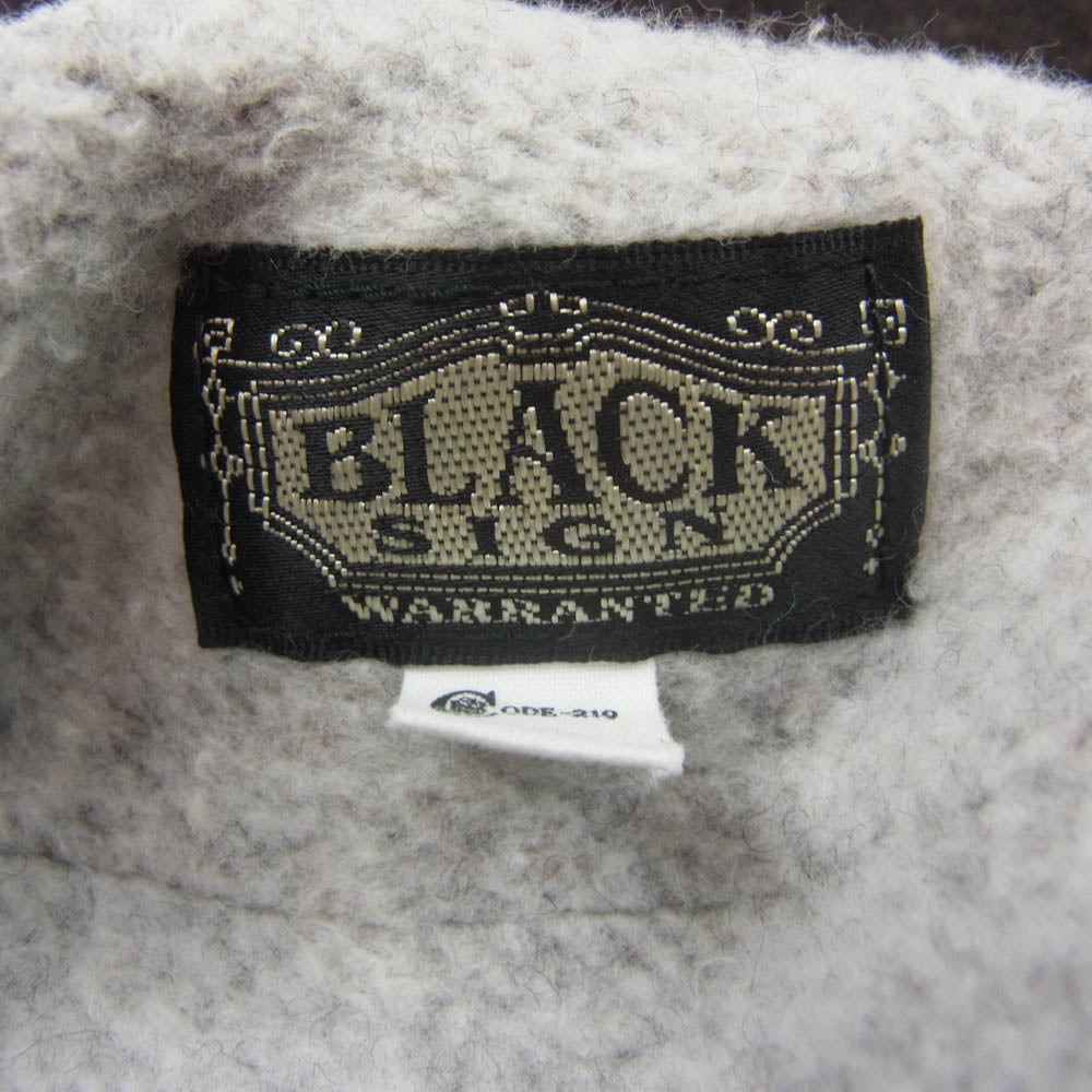 BLACK SIGN ブラックサイン カシミヤ混 ボタンフライ イージー パンツ ブラウン系 34【中古】