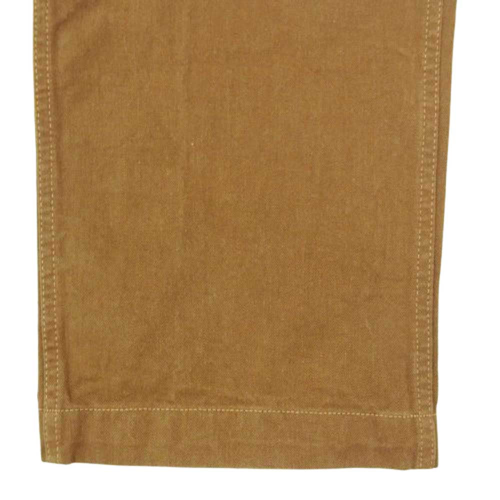 UES ウエス 先染め ボタンフライ ワークトラウザーズ パンツ ブラウン系 34【中古】