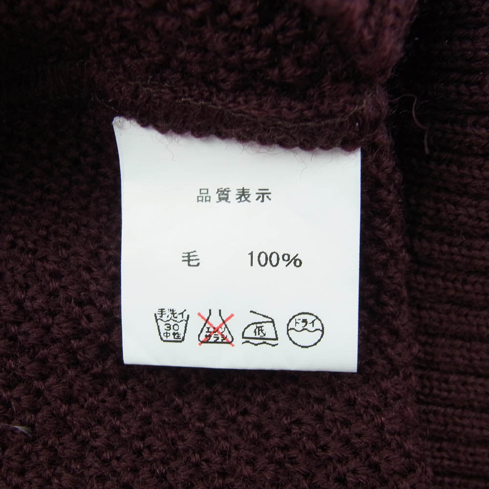 DAPPER'S ダッパーズ ヘンリーネック ニット ベスト ワインレッド系 赤紫系 40【中古】