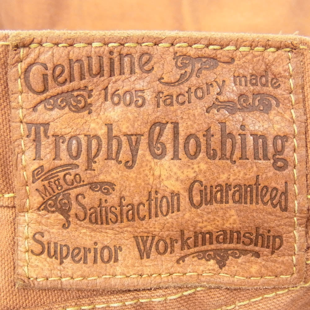 トロフィークロージング 1605 ダック ワークパンツ ブラウン系 34【中古】