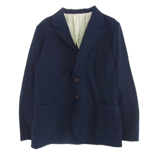 DAPPER'S ダッパーズ ストライプ柄 2B テーラード ジャケット ネイビー系 42【中古】