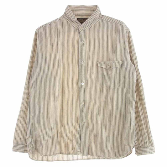 ORGUEIL オルゲイユ OR-5007E Shawl Collar Shirt ショールカラー ストライプ 長袖シャツ マルチカラー系 42【中古】