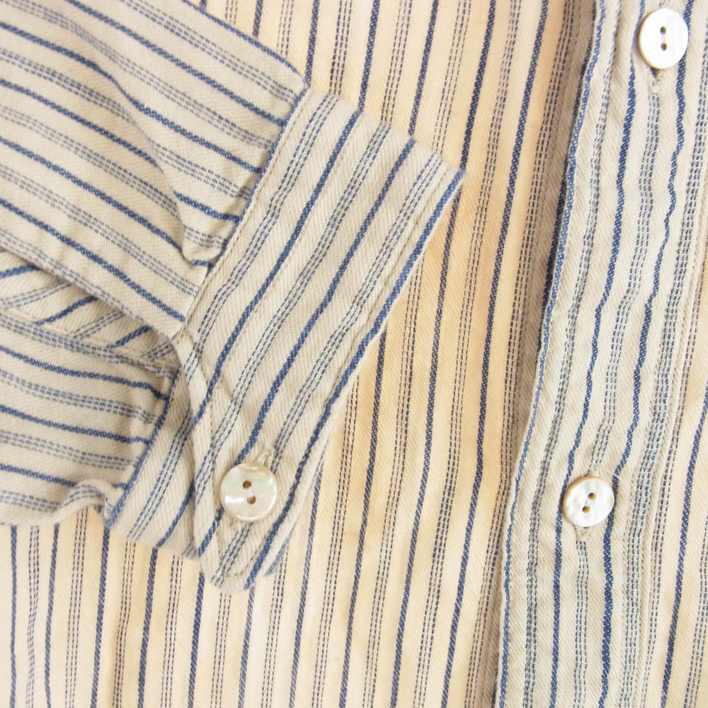 ORGUEIL オルゲイユ OR-5007E Shawl Collar Shirt ショールカラー ストライプ 長袖シャツ マルチカラー系 42【中古】