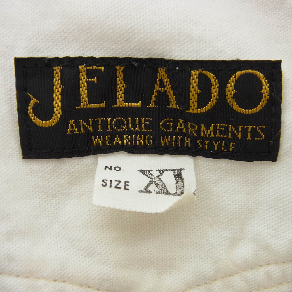 JELADO ジェラード ストライプ切替 バンドカラー 長袖シャツ ホワイト系 XL【中古】