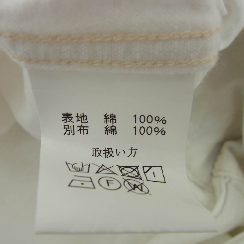 JELADO ジェラード ストライプ切替 バンドカラー 長袖シャツ ホワイト系 XL【中古】