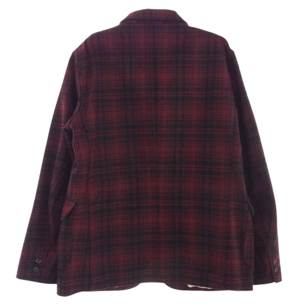 SUGAR CANE シュガーケーン SC13206 21.25oz. WOOL CHECK CRUISER JACKET ウール チェック クルーザー ジャケット レッド系 42【中古】