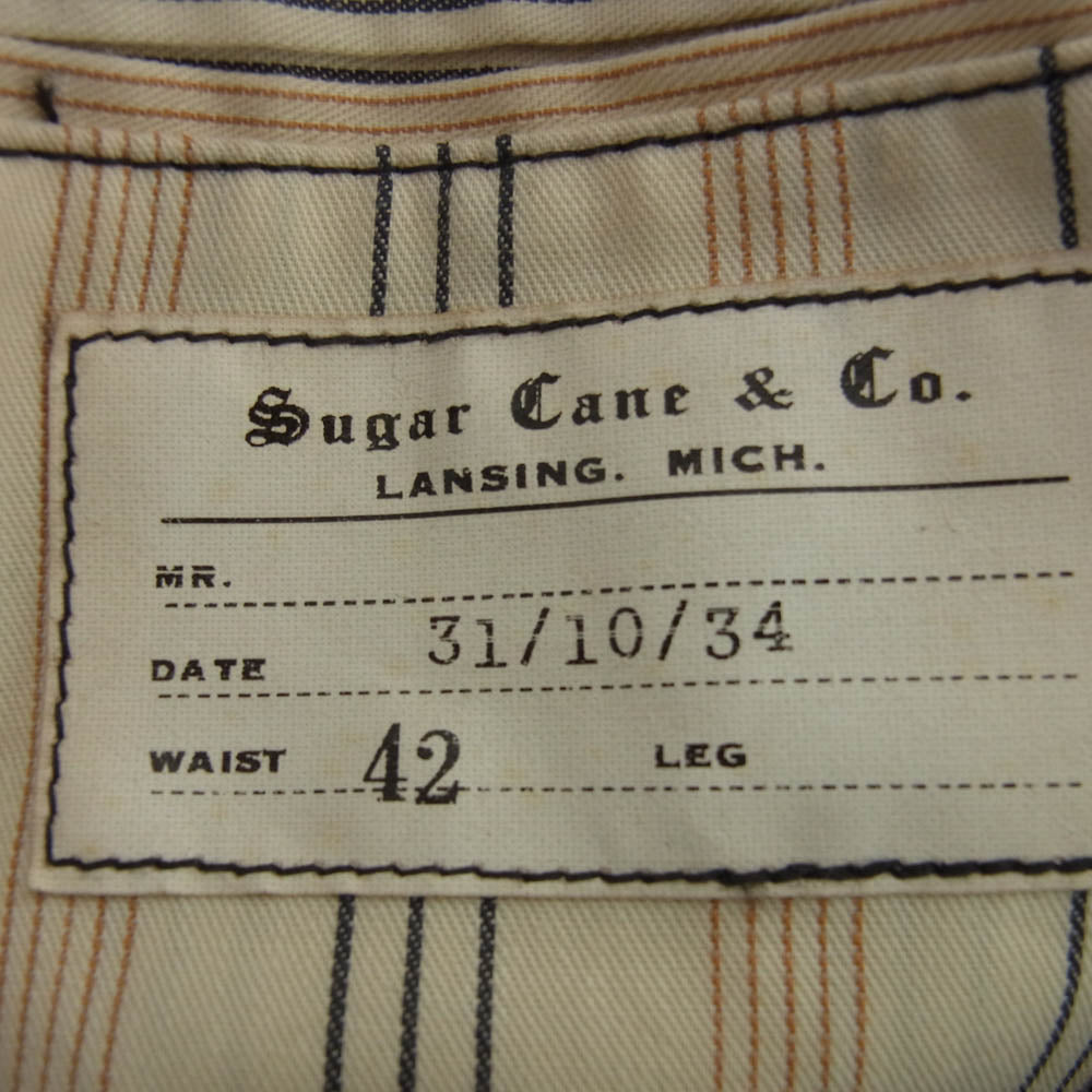 SUGAR CANE シュガーケーン SC13206 21.25oz. WOOL CHECK CRUISER JACKET ウール チェック クルーザー ジャケット レッド系 42【中古】