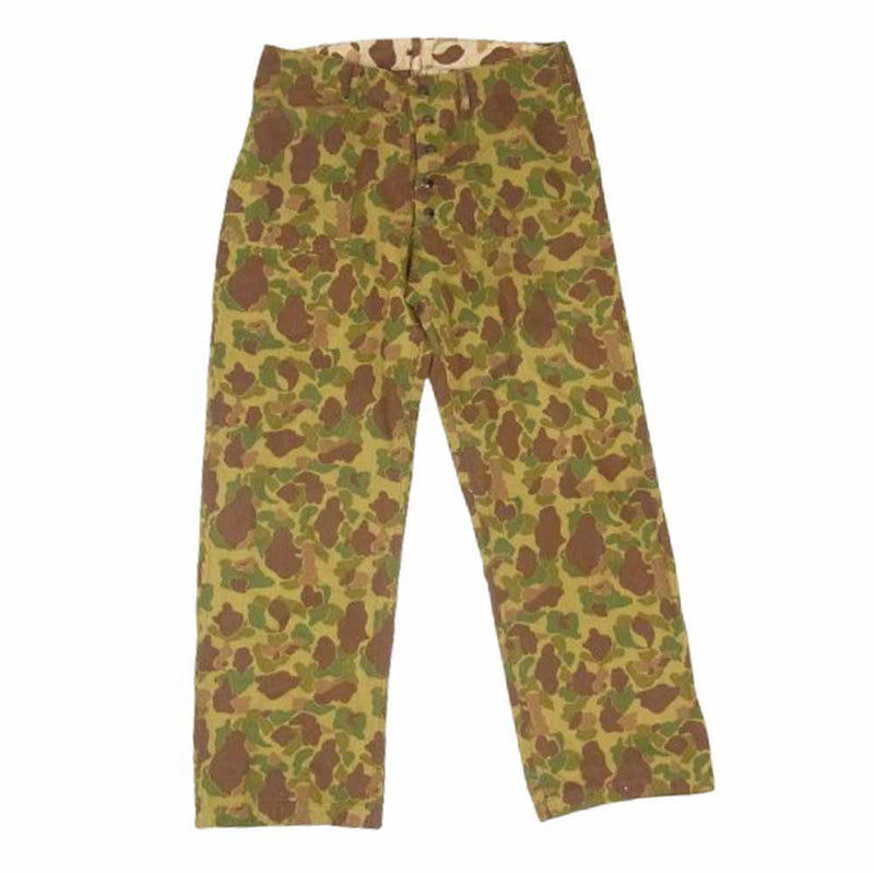 Buzz Rickson's バズリクソンズ BR41224 USMC M-1942 CAMOUFLAGE UTILITY PANTS リバーシブル ダック カモ パンツ ブラウン系 34【中古】