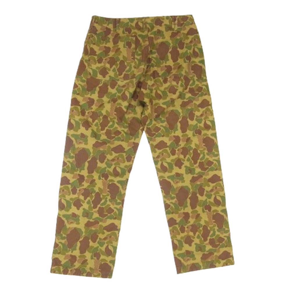 Buzz Rickson's バズリクソンズ BR41224 USMC M-1942 CAMOUFLAGE UTILITY PANTS リバーシブル ダック カモ パンツ ブラウン系 34【中古】