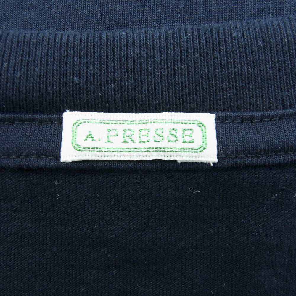 A.PRESSE アプレッセ AP-5001 Light Weight T-shirt Tシャツ ダークネイビー系 3【中古】