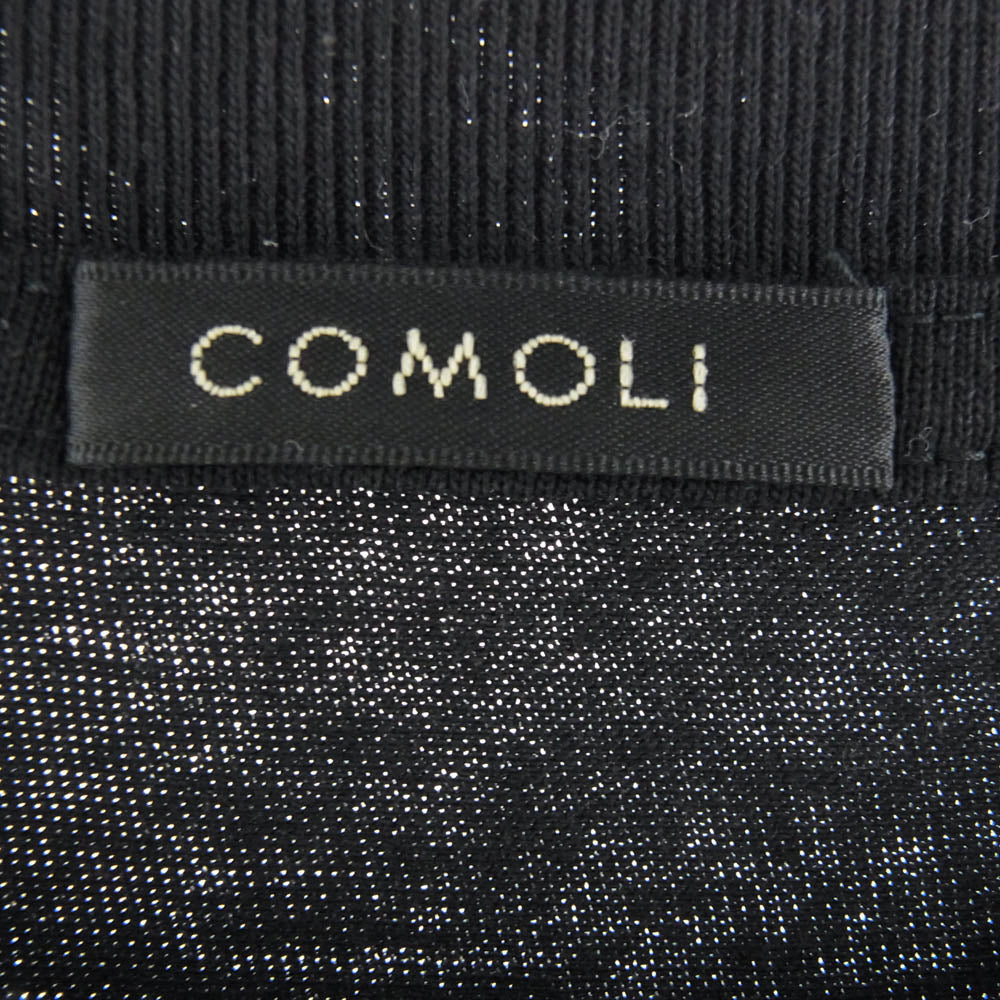 COMOLI コモリ Z01-05010 コットンジャージ 半袖 Tシャツ ブラック系 3【中古】