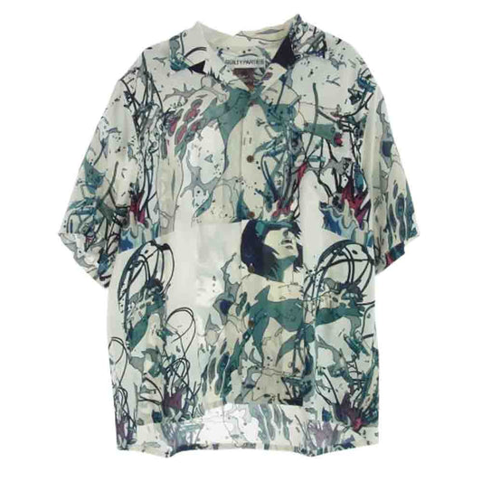 WACKO MARIA ワコマリア GHOST IN THE SHELL 攻殻機動隊 HAWAIIAN SHIRTハワイアン アロハ シャツ ホワイト系 M【美品】【中古】