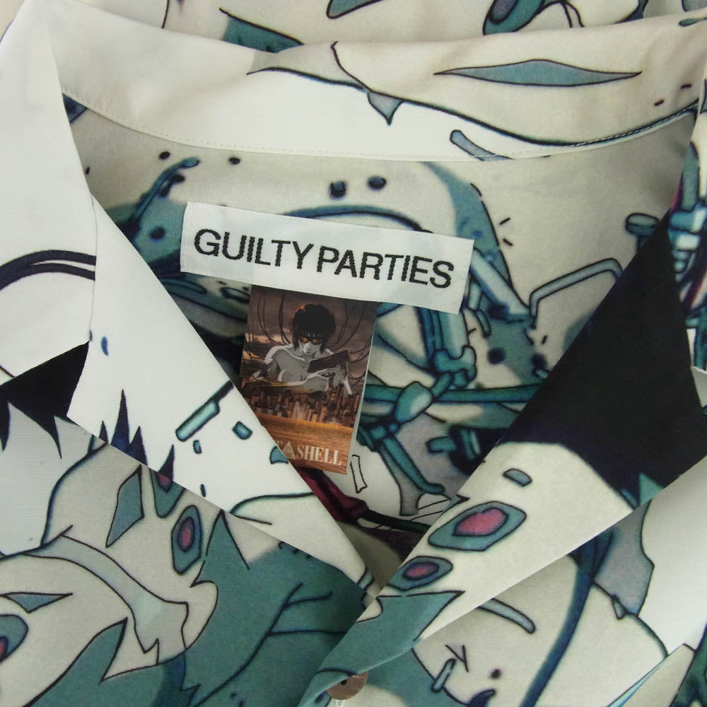 WACKO MARIA ワコマリア GHOST IN THE SHELL 攻殻機動隊 HAWAIIAN SHIRTハワイアン アロハ シャツ ホワイト系 M【美品】【中古】